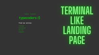 Terminal Style Landing Page -- WinBox.js, HTML, CSS and JavaScript