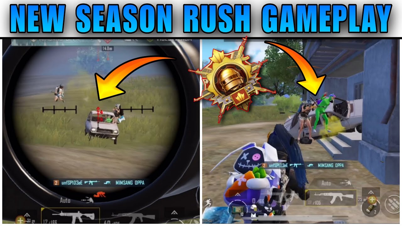 New Season rush gameplay | Full squad rushed on me | PUBG MOBILE #bgmi ...