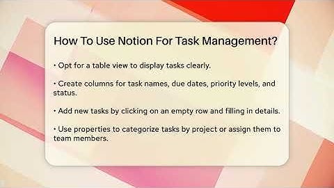 How To Use Notion For Task Management? - The Personal Growth Path