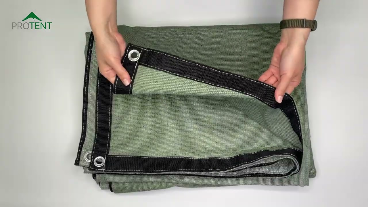 Брезентовый полог водоупорный с люверсами (брезент ВО), штора для гаража, тент автомобильный