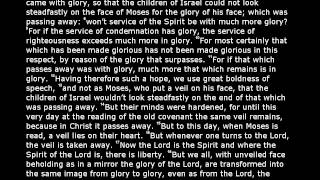 The Holy Bible - 2 Corinthians Chapter 3 (World English Translation)