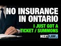 Ontario No Insurance Charges - My Ticket / Summons