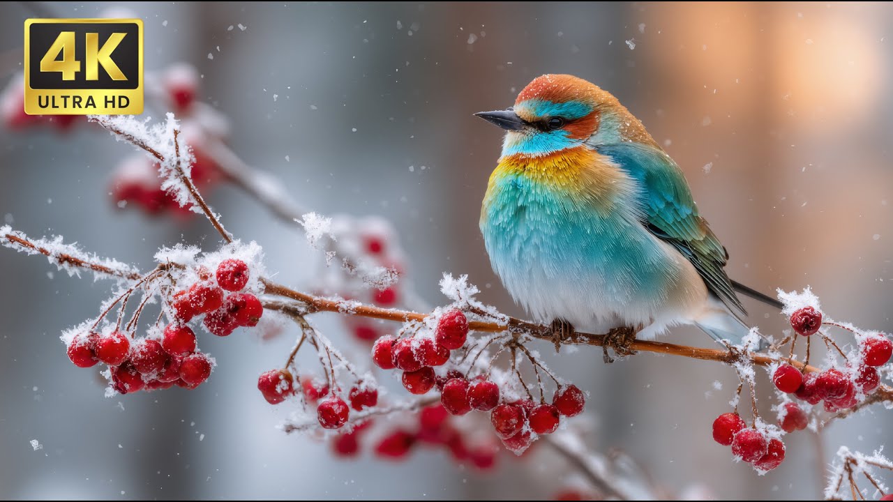 Исцеляющие снежные птицы и пианино ❄️ Тихая зима помогает уснуть