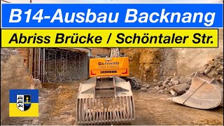 B14-Ausbau Backnang, Alte Brücke Muss Tunnel Weichen