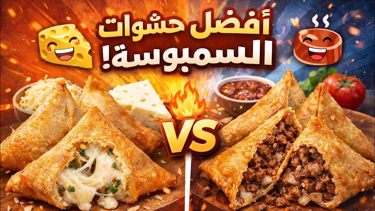 أفضل حشوات السمبوسة! 🧀🍖 | وانتو ايش بتسموها سمبوسة ولا سمبوسك؟😍♥️😅
