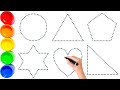 shapes drawing for kids 👬 learn shapes , colours name for toddlers 👭 enjoy  pre school learning