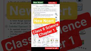 New Ncert Class 8 Science Chapter 1 Notes 😎 #shortsfeed #science #newncert #class8 #trending