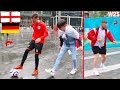 ENGLAND vs GERMANY - EUROS FOOTBALL CHALLENGE! (Crazy Skills & Nutmegs) *Featuring Sidemen*