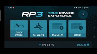 Connecting the RP3 app (Android) via BT with RP3 Indoor Rower and select field to change
