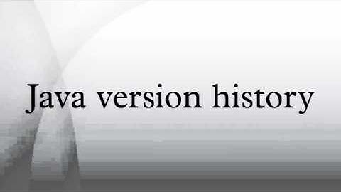 Java version history