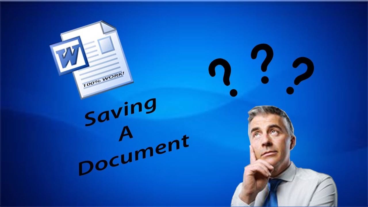 How to save a document in Microsoft Word - Tutorial 1 - YouTube