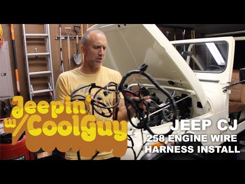 Jeep CJ7 258 Engine wire harness install