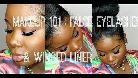 ♥ Makeup 101: False eyelash application & winged eyeliner