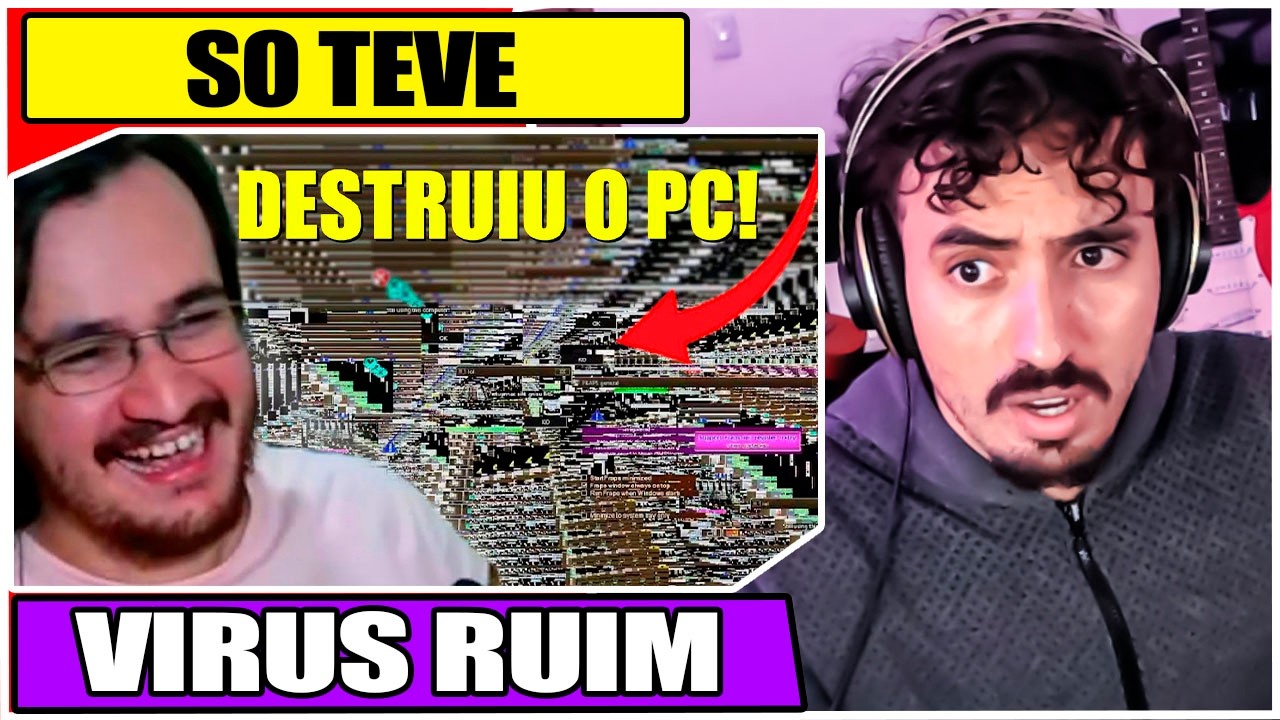 INSTALANDO VÍRUS ATÉ O PC EXPLODIR! (e consertando no final) | Leozin React