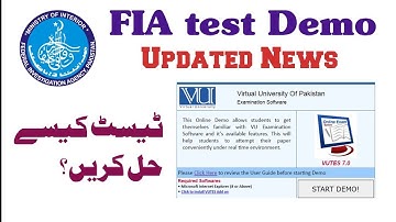 FIA online paper Demo | FIA test requirements | How to solve FIA CBT? | FIA test hal krny ka tarika
