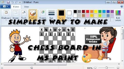 chess board in ms paint || iipl computer tricks