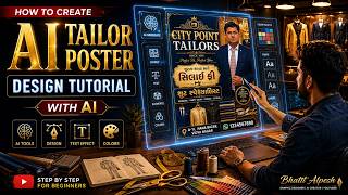 AI થી Tailor Advertising Poster બનાવતા શીખો । Create Stunning Tailor Shop Posters with #bhattalpesh