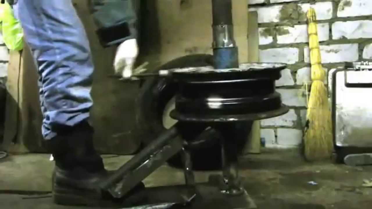 Шиномонтаж самодельный - YouTube