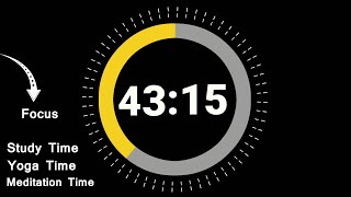 43 Minute 15 Second Timer Countdown 🔔 || Study Time || Deep Focus || Pomodoro Timer