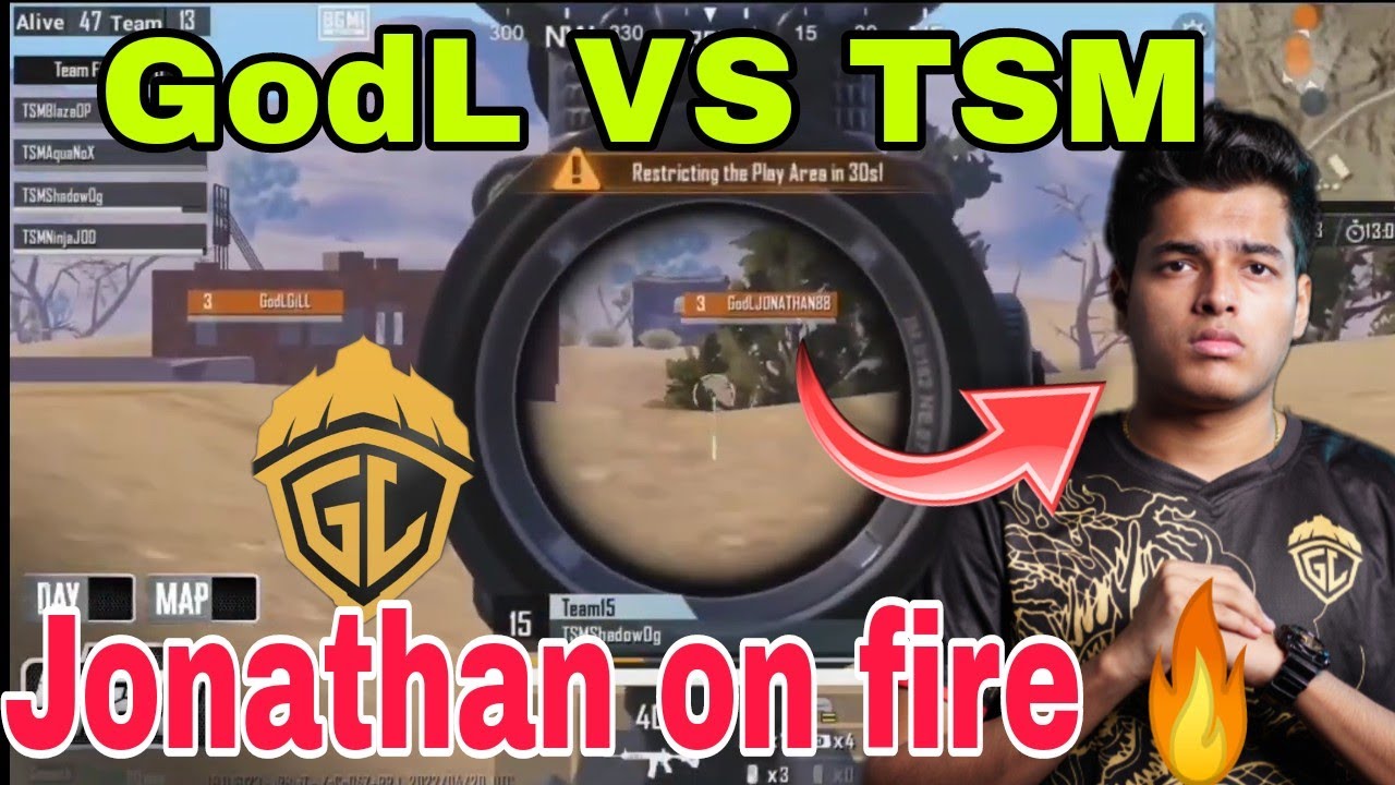 GodL VS TSM Fight 🔥😲 || Jonathan on fire 🔥🇮🇳 ||#bgmi #tsm #godl - YouTube
