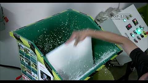 GREENMAX Styrofoam Densifier Machine M-C50 Operated by Top-Line Furniture Corp in the USA