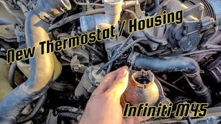 Installing New Thermostat and Thermostat Housing | INFINITI M45 VK45DE 2007 Infiniti M35 Thermostat Replacement