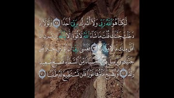 سوره الكهف عدد آياتها ١١٠ آيه(سوره مكيه ) من الآيه ٣٨ إلي الآيه ٤١