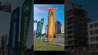 Promotional Flags for construction companies with printing and design call 9246372692 #flags