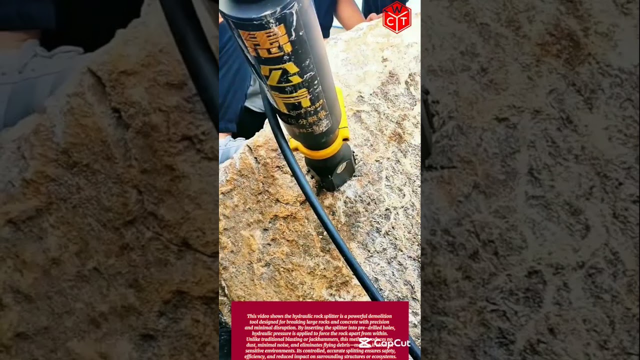 Hydraulic rock splitter: a safer, quieter and more accurate tool