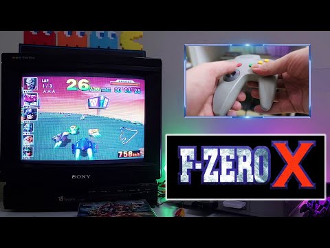 F-Zero X Gameplay on an original Nintendo 64 with a Trinitron CRT TV