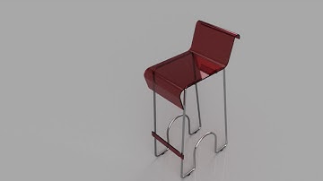 CAD - Making a Bar Stool in Fusion 360 (parts) (Higher Graphics)
