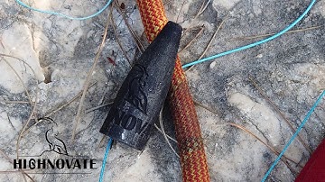 Using the Conny rope adapter to pull a throwline over a tree  branch.