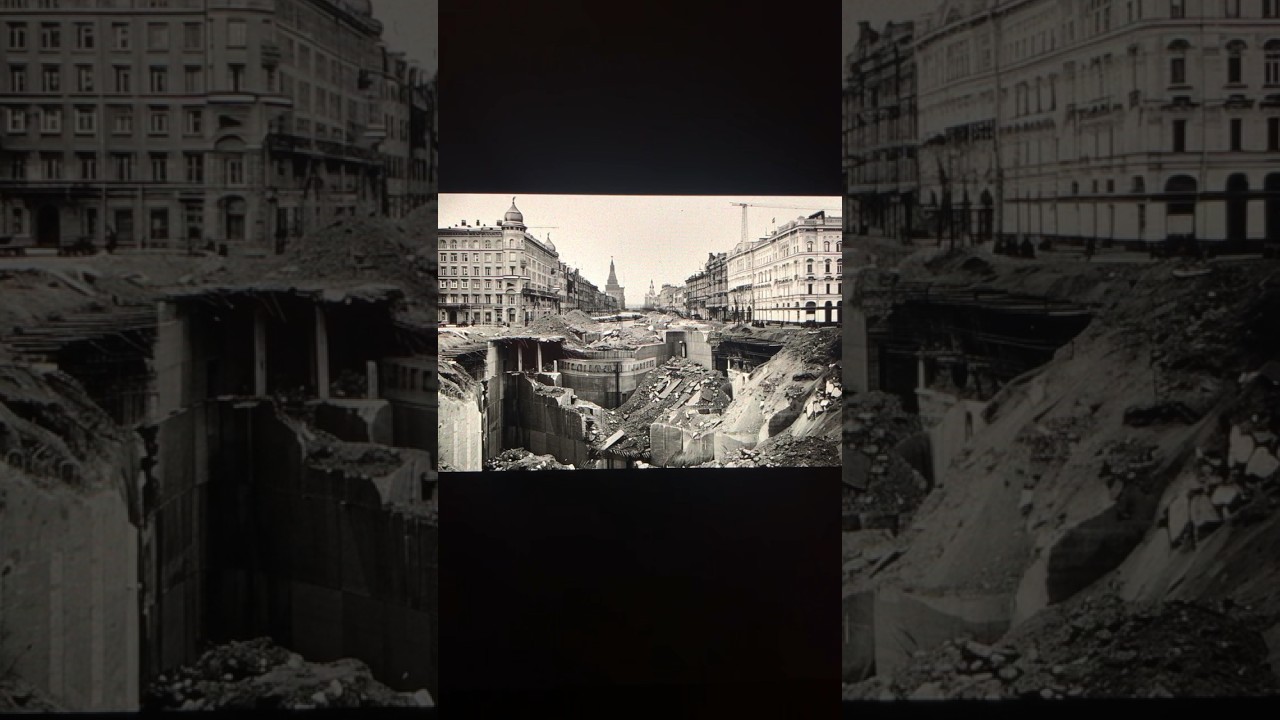 Кремлёвская башня где-то вдалеке это раскопки в Москве изображение добытое нашим проектом ПвБ