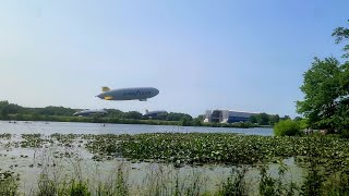 Good Year Blimp 100th Anniversary Part 1: Wingfoot 1 In Its Retro Wrap Takes Off