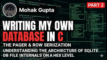 Building a Database in C | Part 2: The Pager & Understanding of the architecture and .db internals.