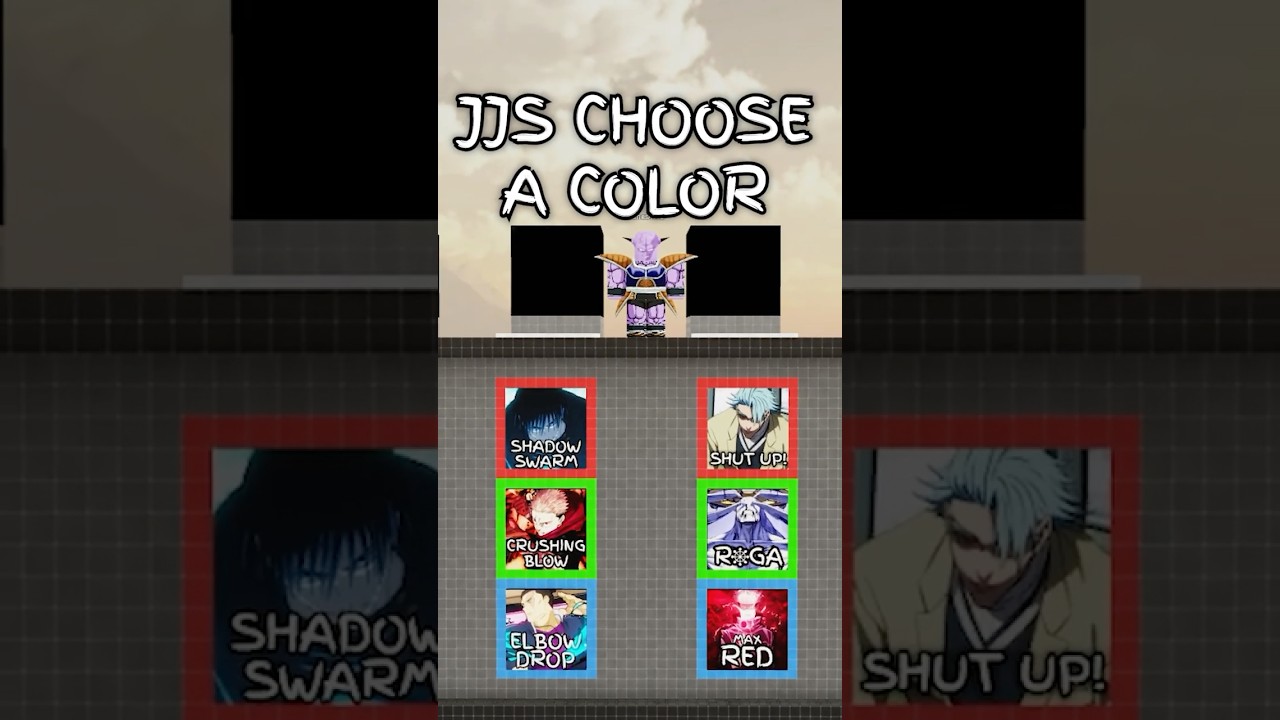 Jujutsu Shenanigans Choose a Color... #roblox #jujutsushenanigans