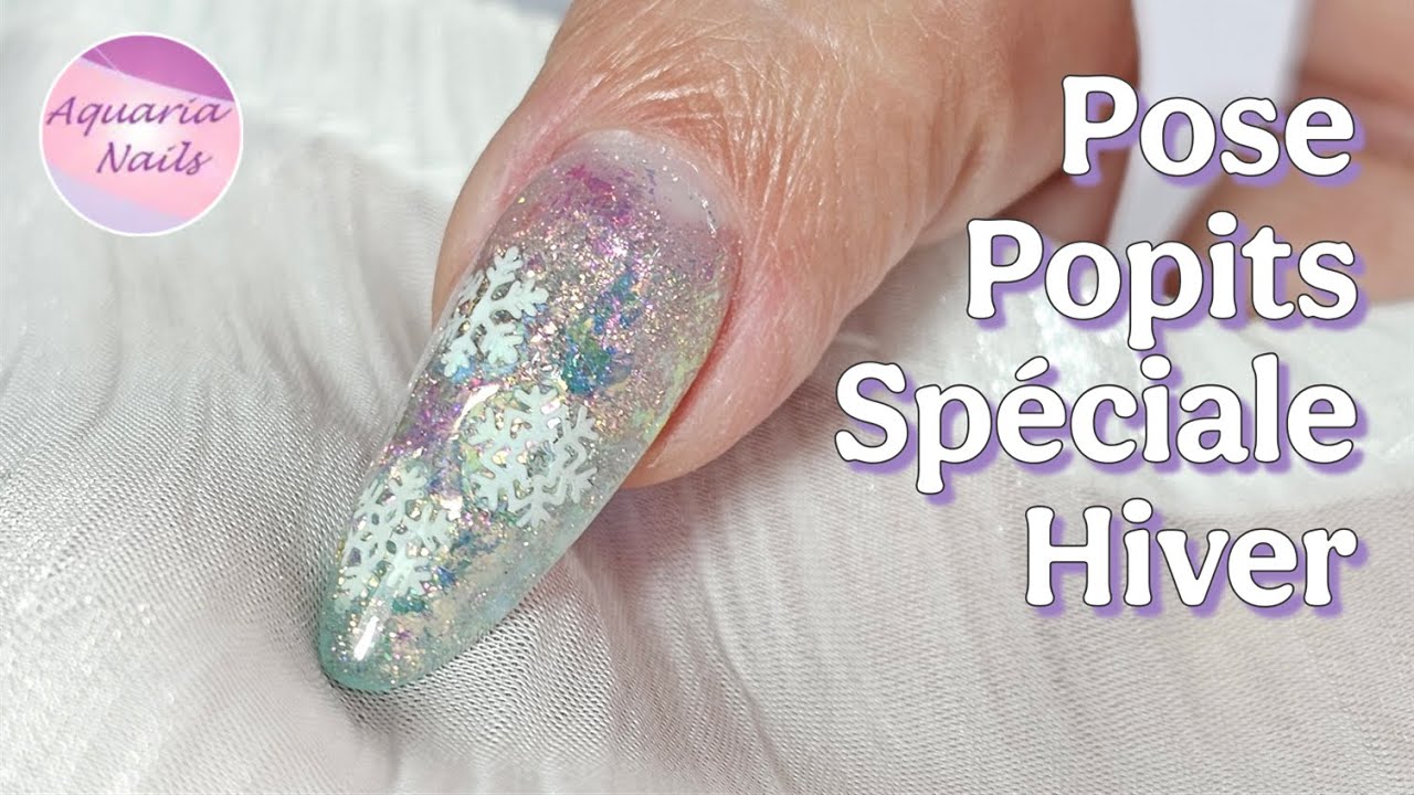 Pose Popits Hiver : Ongles Givrés Simple et Rapide ❄️✨