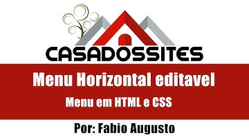 Menu horizontal completo em html e css - Parte I