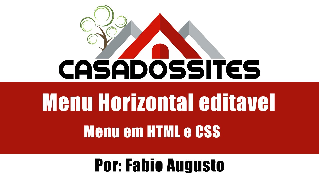 Menu horizontal completo em html e css - Parte I - YouTube