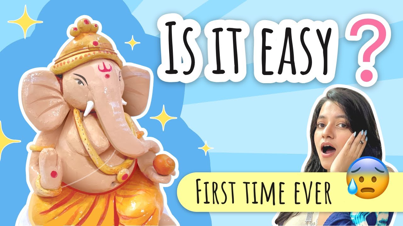 I Made Clay Ganesh ji & Painted on it 😱