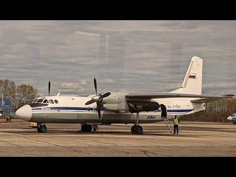 Видео: Ан-24 ЗАО "ЮТэйр" | Из лета через весну в зиму. Полет по маршруту Сыктывкар - Печора - Воркута