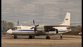 Ан-24 ЗАО "ЮТэйр" | Из лета через весну в зиму. Полет по маршруту Сыктывкар - Печора - Воркута