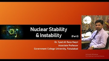 Lecture 1 Nuclear Stability and instability