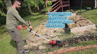 Cordless Tiller Cultivator for Milwaukee 18V Battery(Tool Only),Brushless Motor,Electric Garden Till