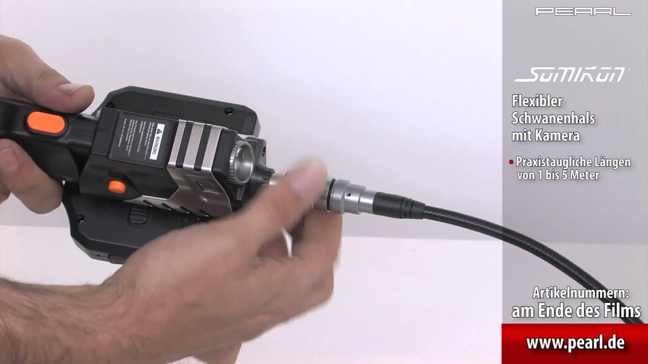 1 m Flexibler Schwanenhals für Ihr HD-Endoskop EC-200.hd Endoskop-Kameras mit Monitoren Somikon Zubehör zu Endoskopkamera HD 