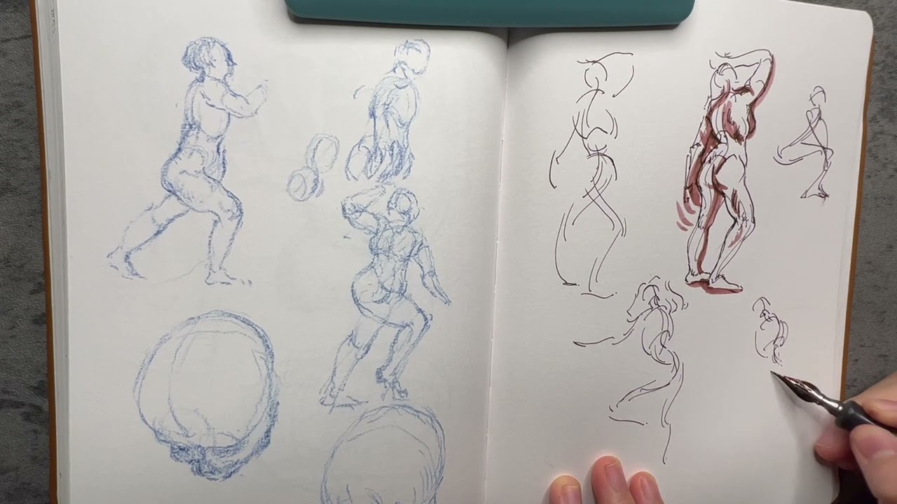 Figure Drawing Using Vilppu's Drawing Manual and a short sketchbook flip-through