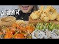 SUSHI ASMR *Ebi Mayo, Spicy Salmon Sashimi, Caterpillar Roll with Salmon Oshi Press NO Talking| NE