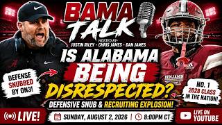 LIVE: Is Alabama Being Disrespected? Defensive Snub & Recruiting Explosion!