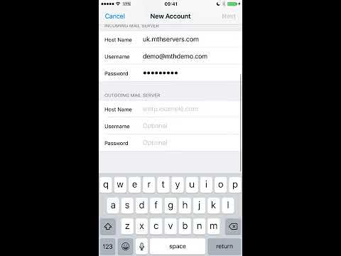 iOS - Setup an IMAP account