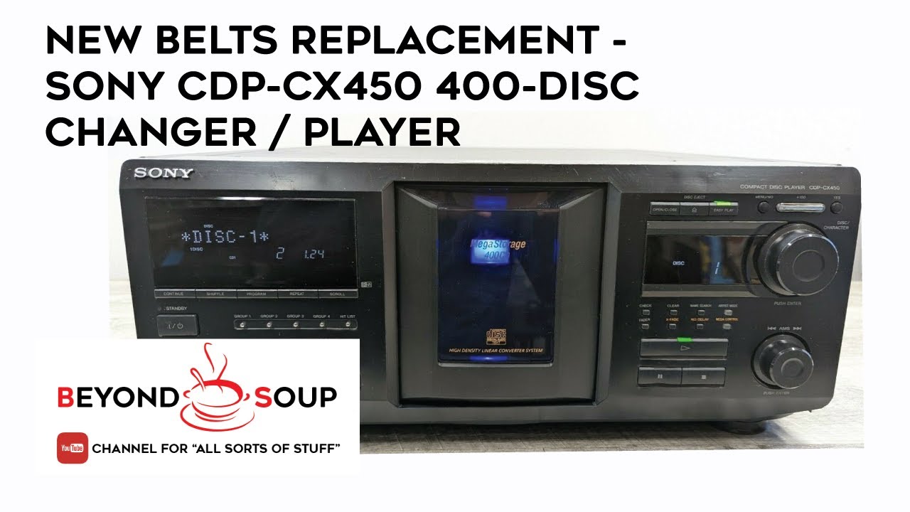 Replacing/Changing/Installing New Belts on a Sony 400Disc (CDPCX450